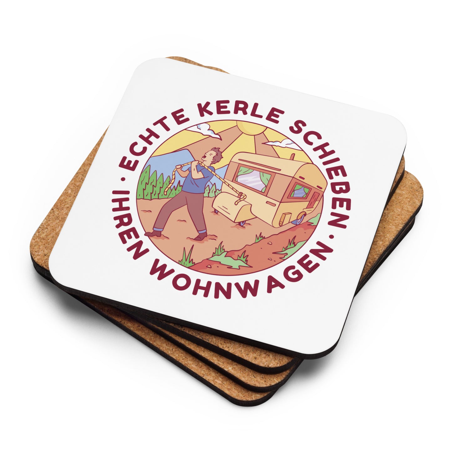 Echte Kerle - Korkuntersetzer