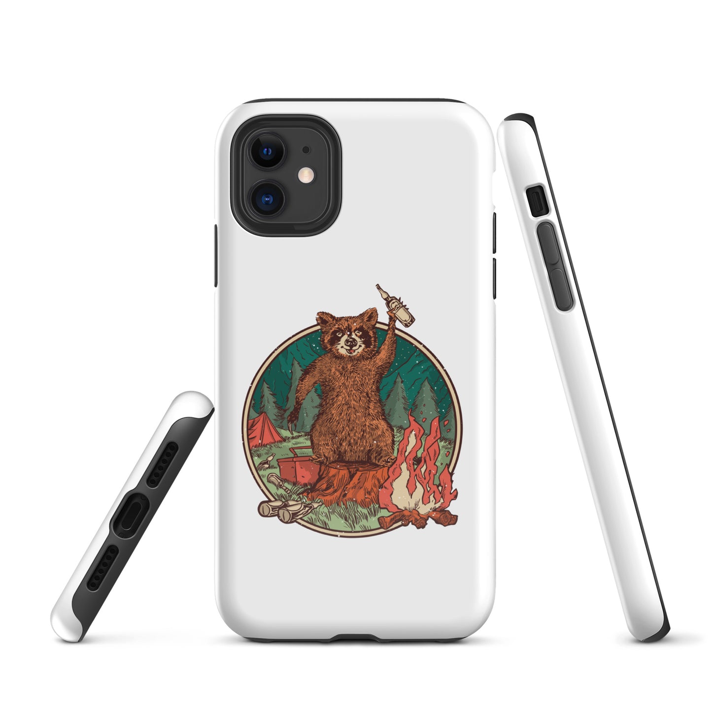 Camping Waschbär - Hardcase iPhone® Handyhülle