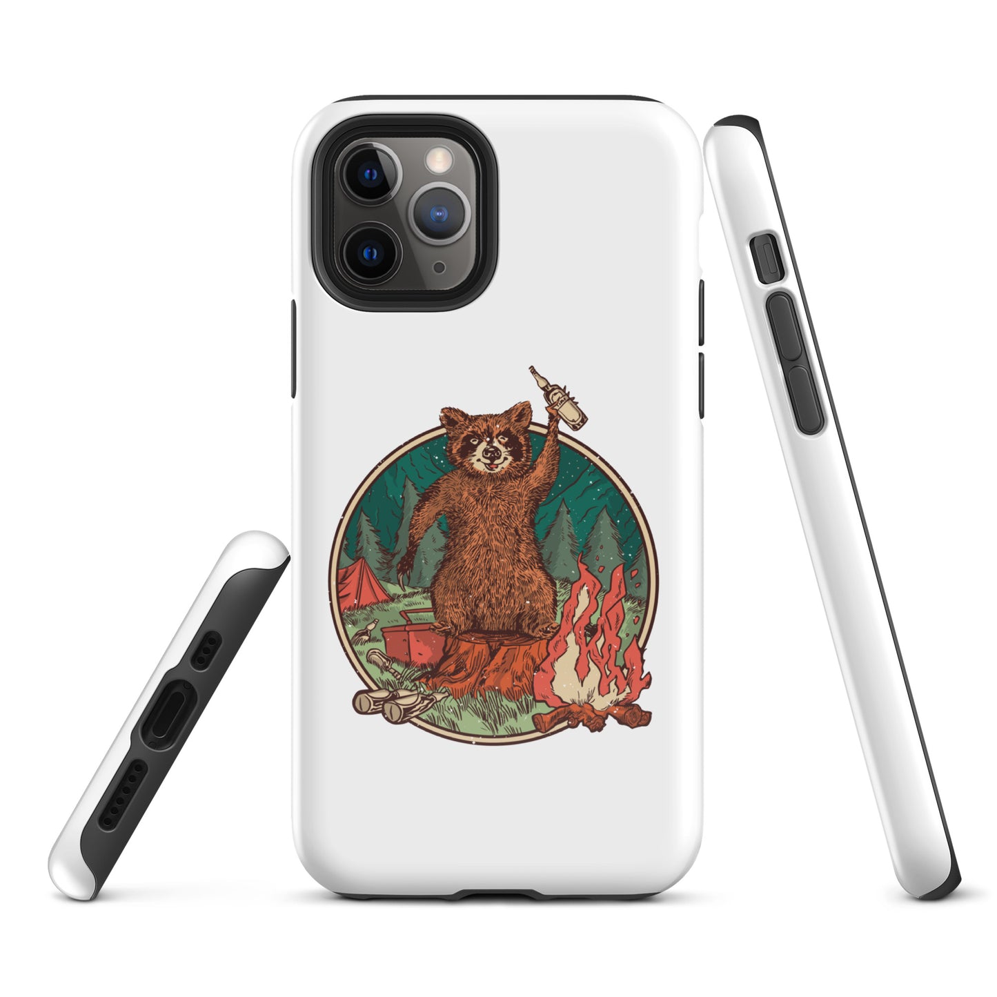 Camping Waschbär - Hardcase iPhone® Handyhülle