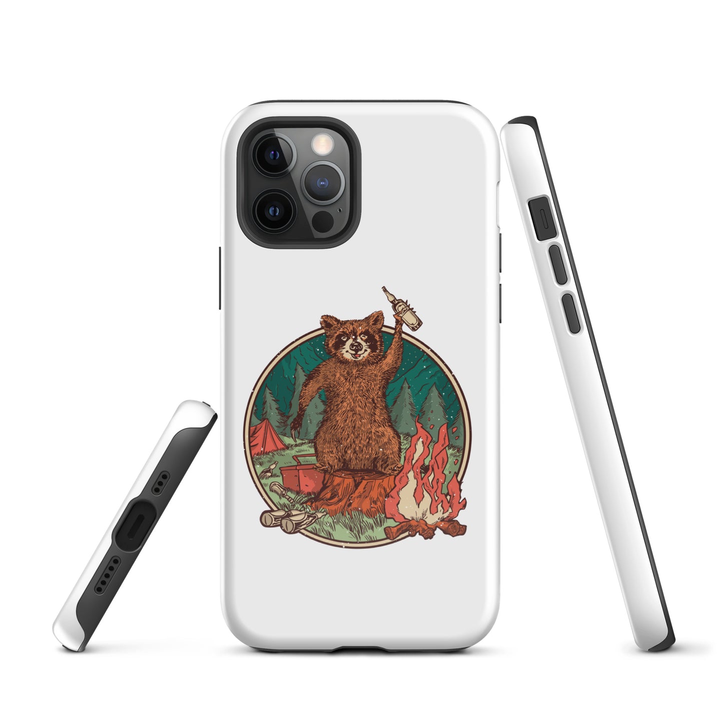Camping Waschbär - Hardcase iPhone® Handyhülle