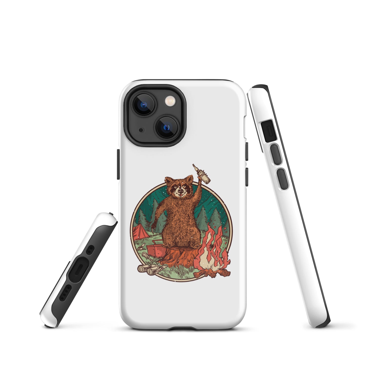 Camping Waschbär - Hardcase iPhone® Handyhülle