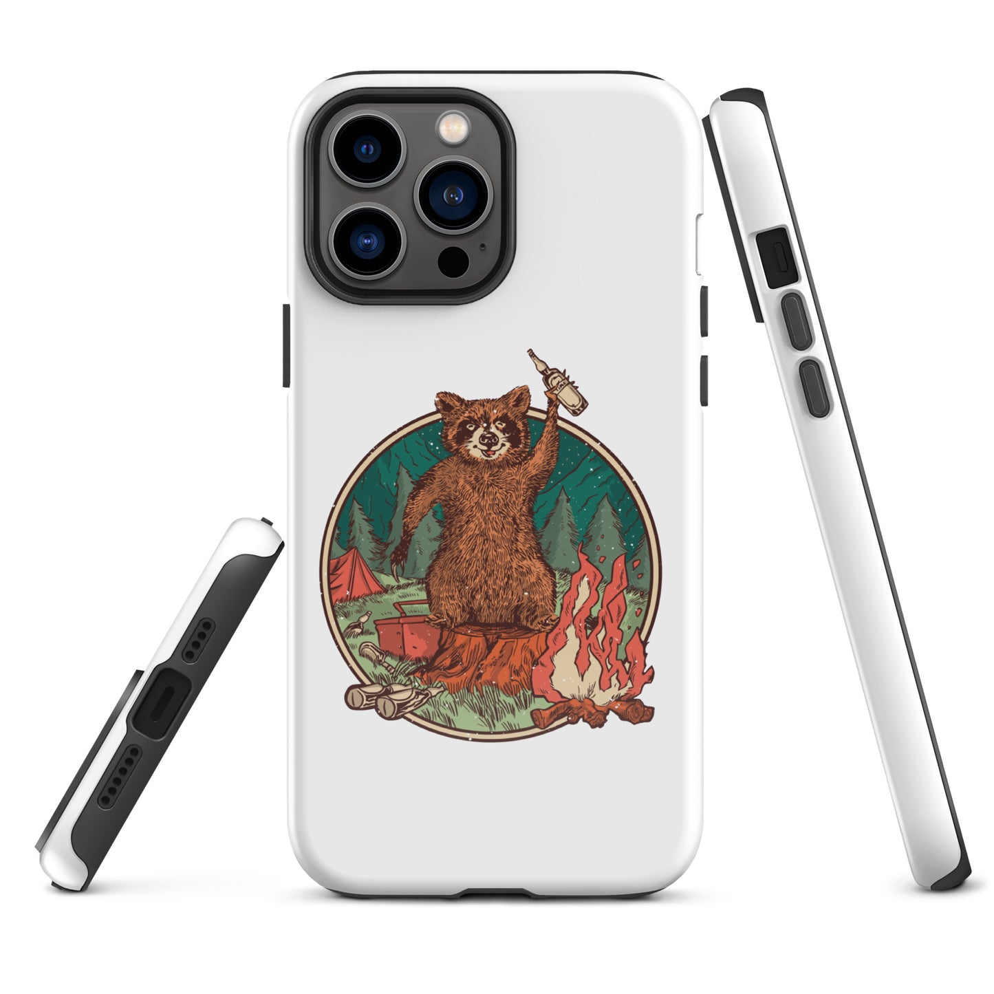Camping Waschbär - Hardcase iPhone® Handyhülle