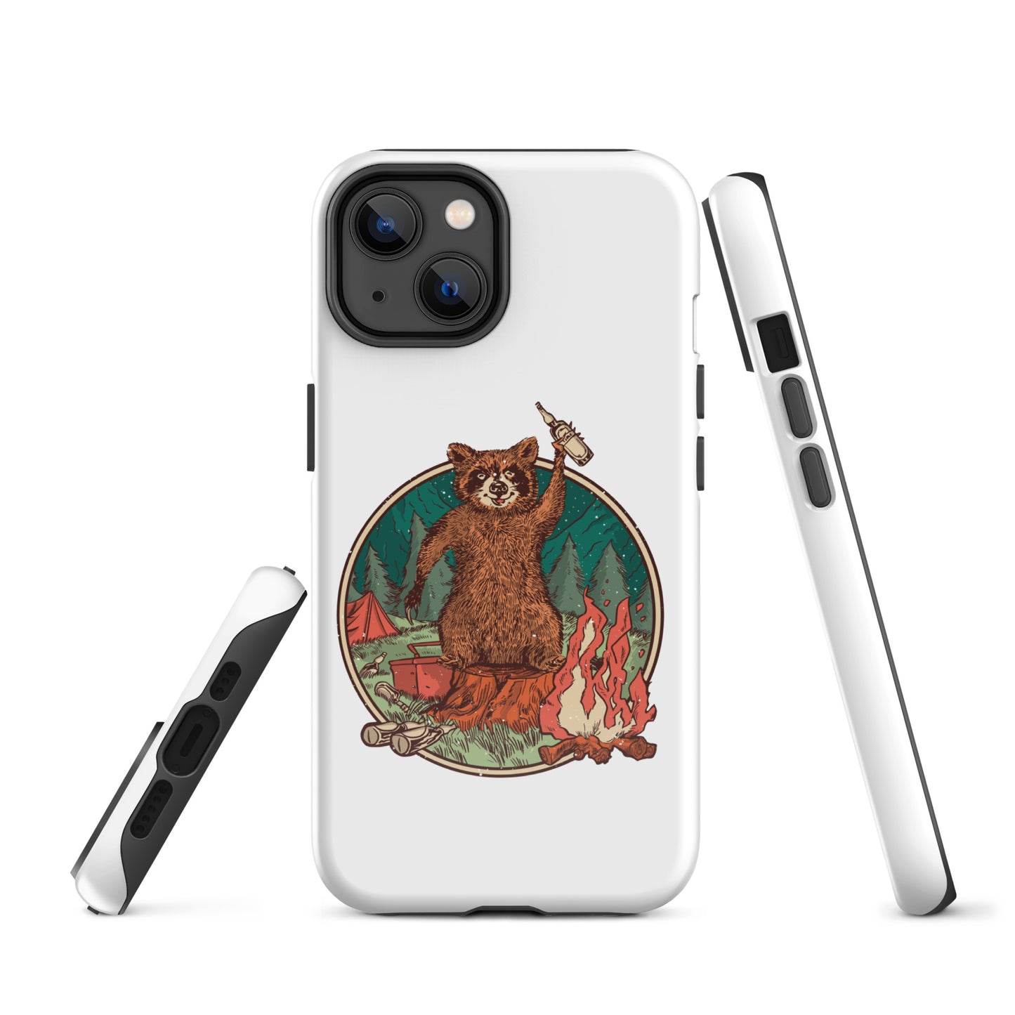 Camping Waschbär - Hardcase iPhone® Handyhülle