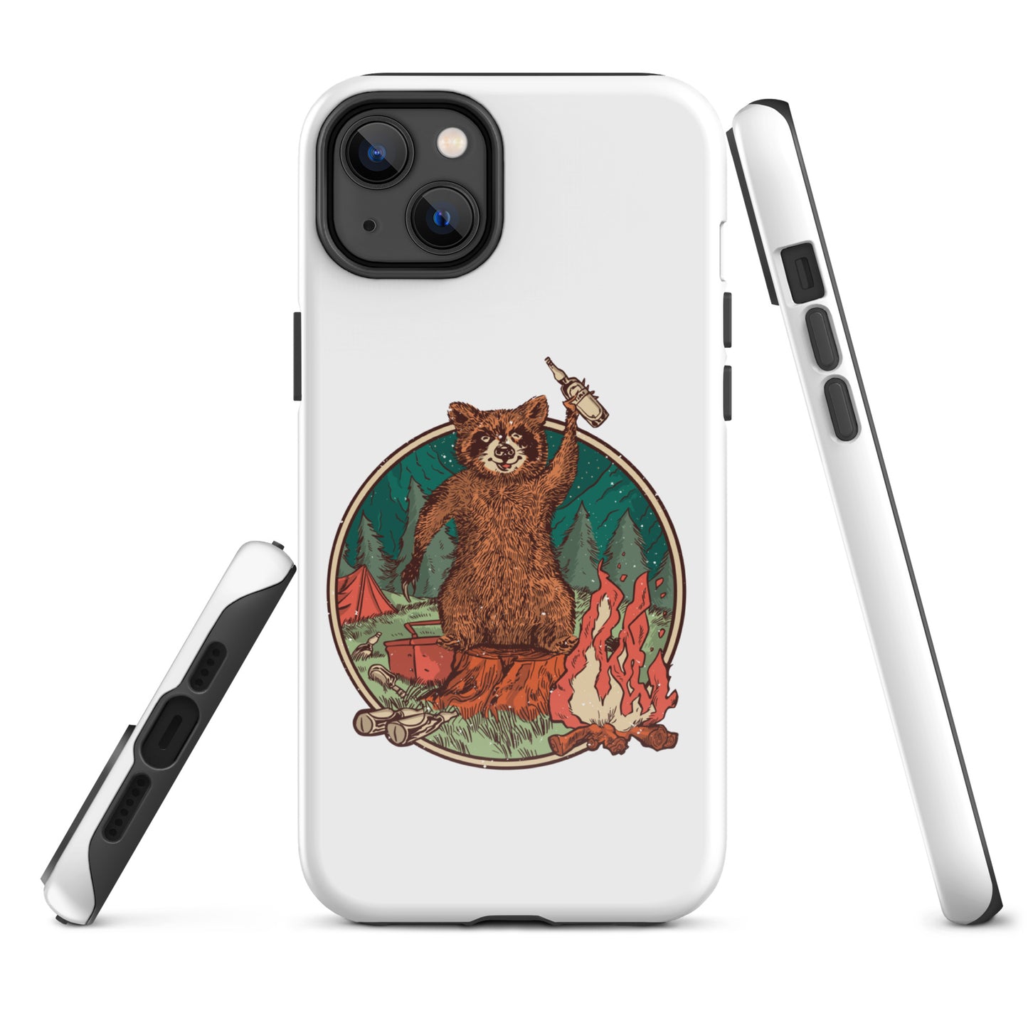 Camping Waschbär - Hardcase iPhone® Handyhülle