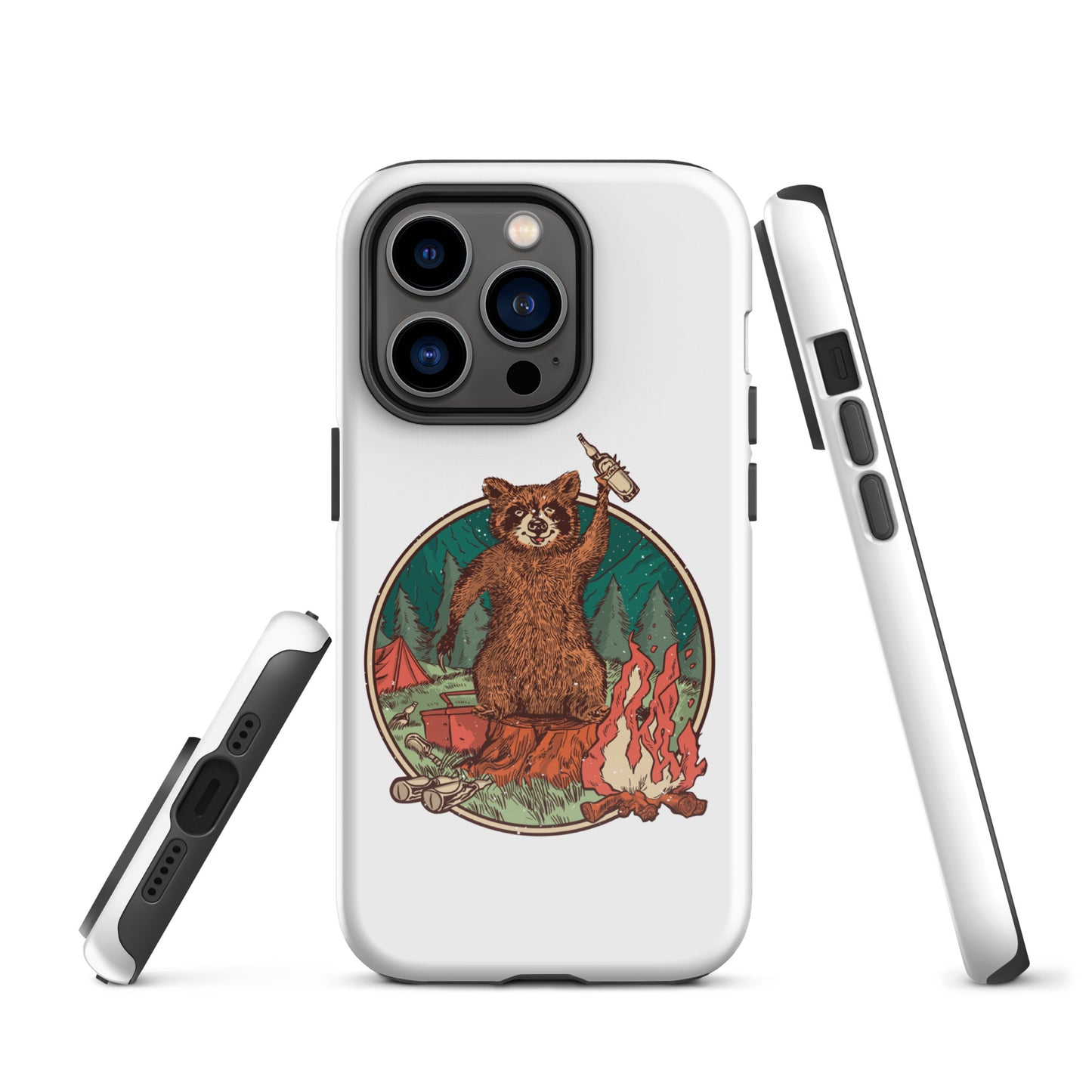 Camping Waschbär - Hardcase iPhone® Handyhülle
