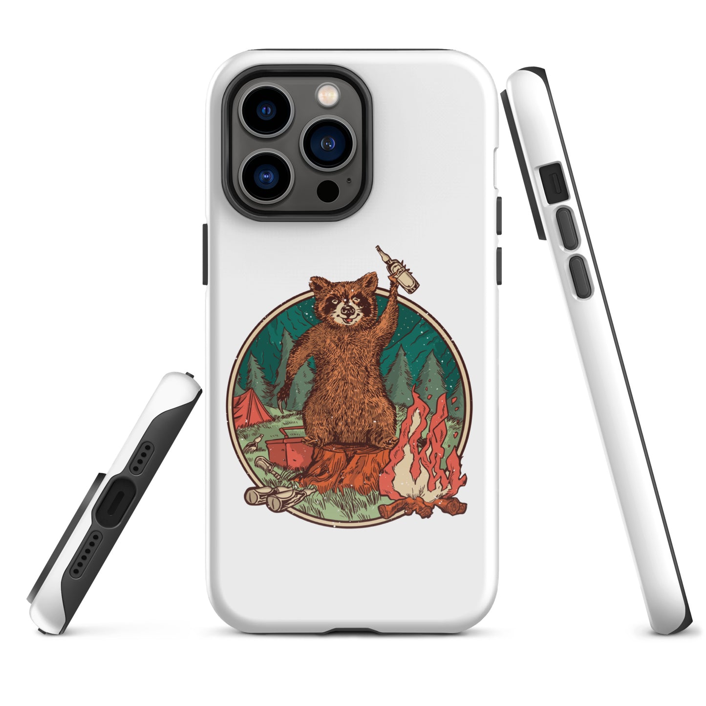 Camping Waschbär - Hardcase iPhone® Handyhülle