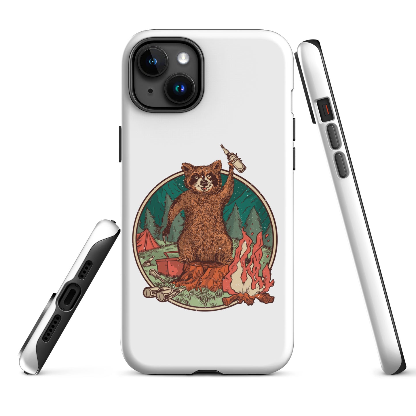 Camping Waschbär - Hardcase iPhone® Handyhülle
