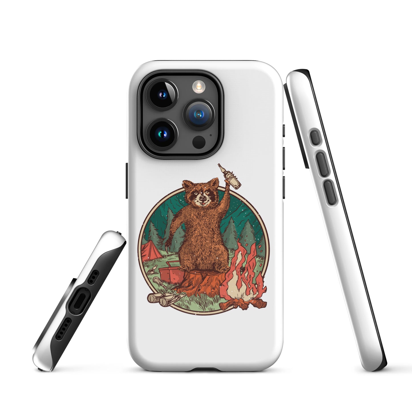 Camping Waschbär - Hardcase iPhone® Handyhülle