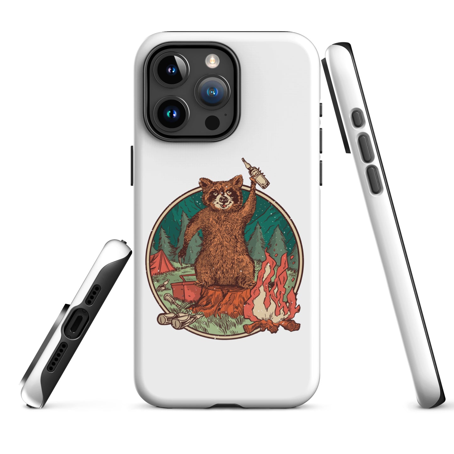 Camping Waschbär - Hardcase iPhone® Handyhülle