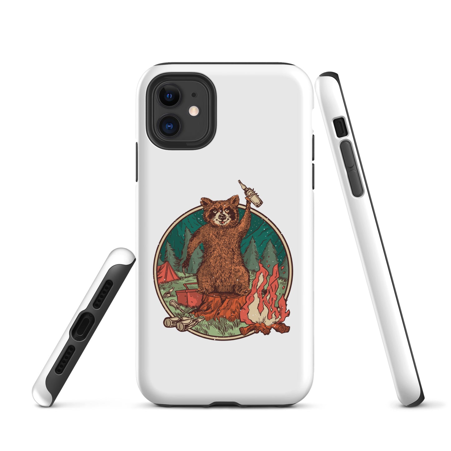 Camping Waschbär - Hardcase iPhone® Handyhülle