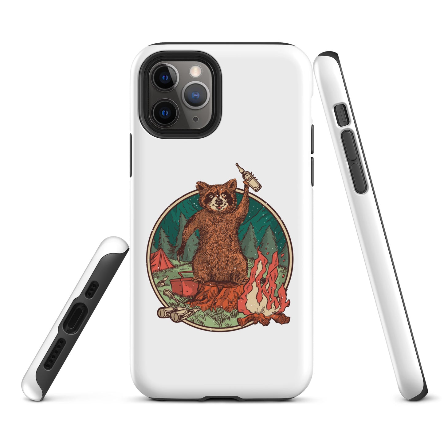 Camping Waschbär - Hardcase iPhone® Handyhülle