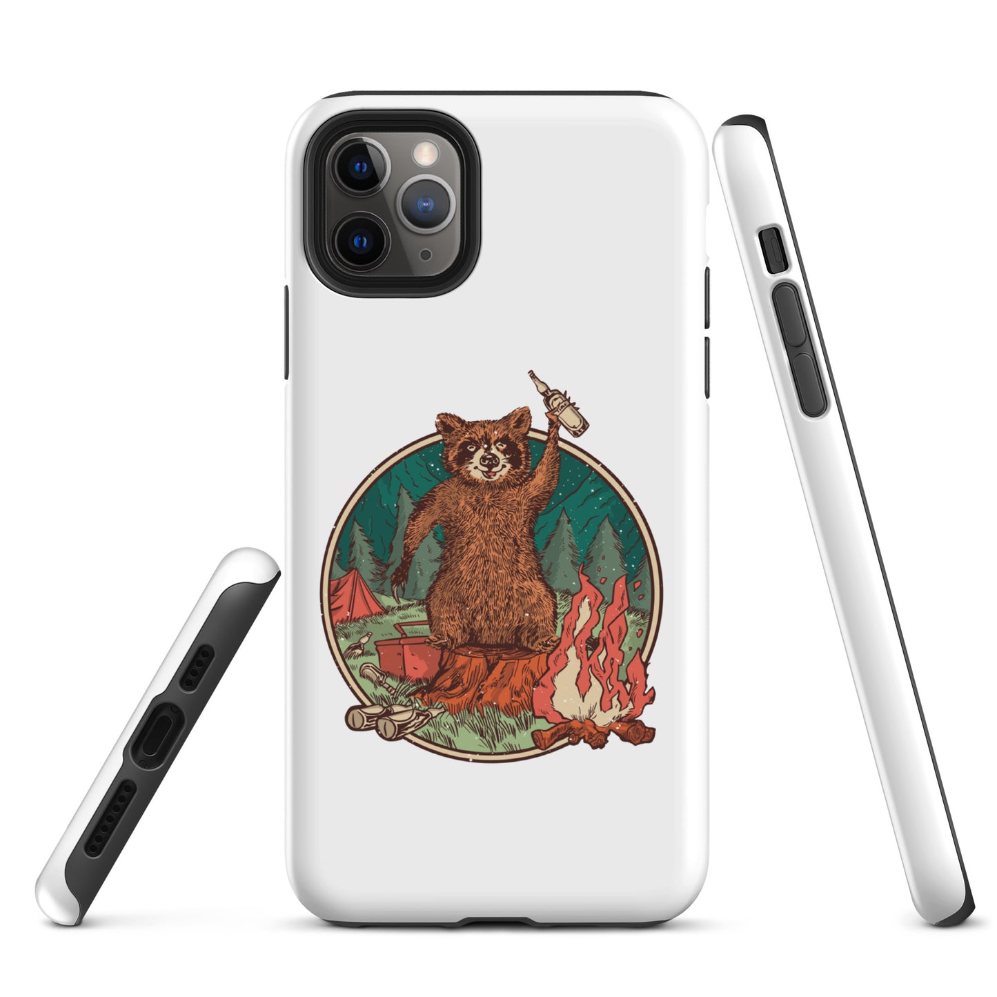 Camping Waschbär - Hardcase iPhone® Handyhülle