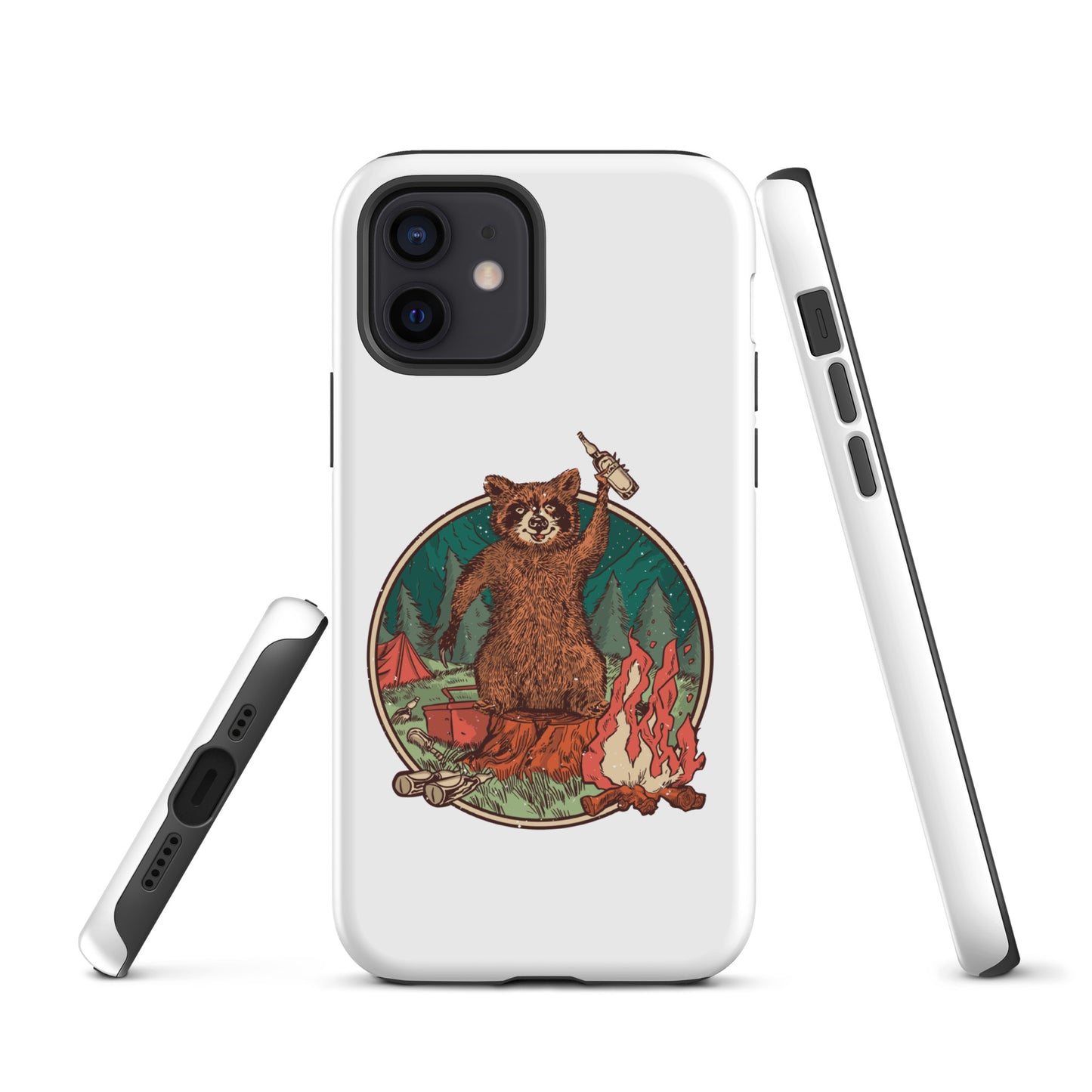 Camping Waschbär - Hardcase iPhone® Handyhülle