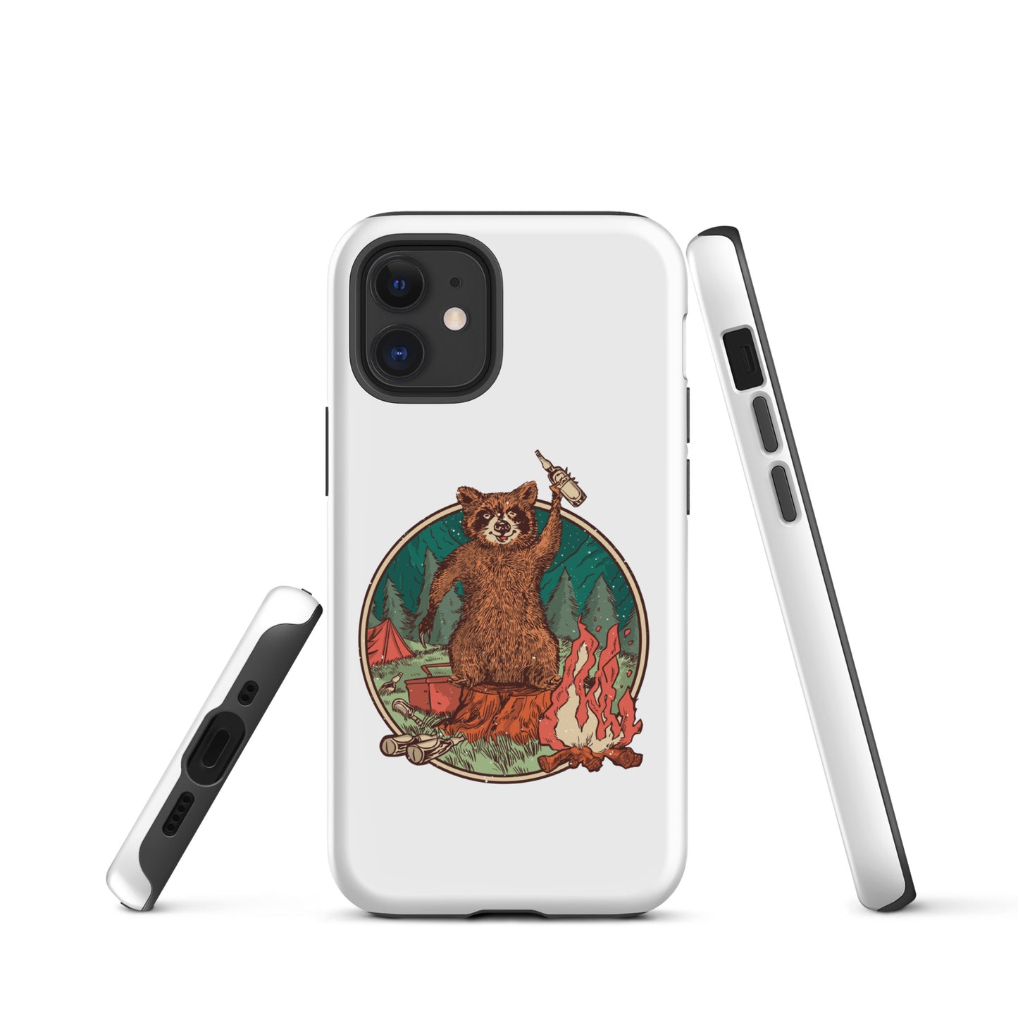 Camping Waschbär - Hardcase iPhone® Handyhülle