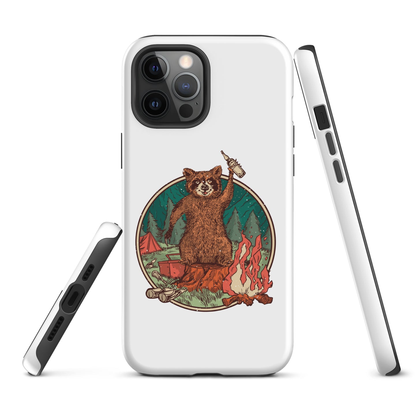 Camping Waschbär - Hardcase iPhone® Handyhülle