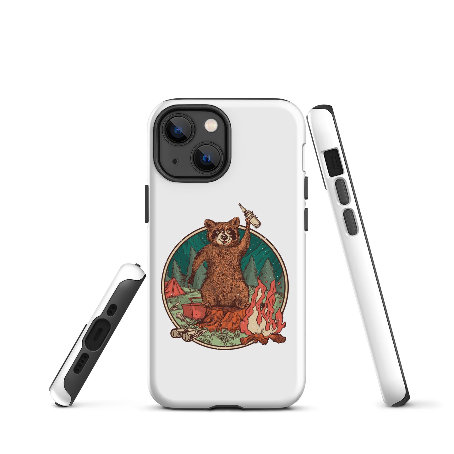 Camping Waschbär - Hardcase iPhone® Handyhülle