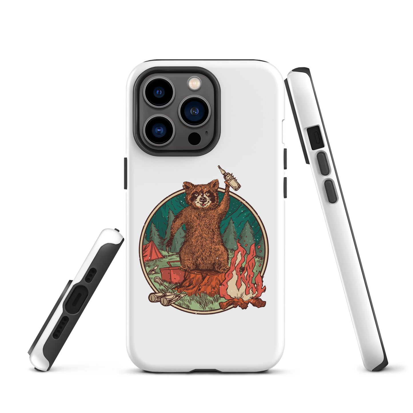 Camping Waschbär - Hardcase iPhone® Handyhülle