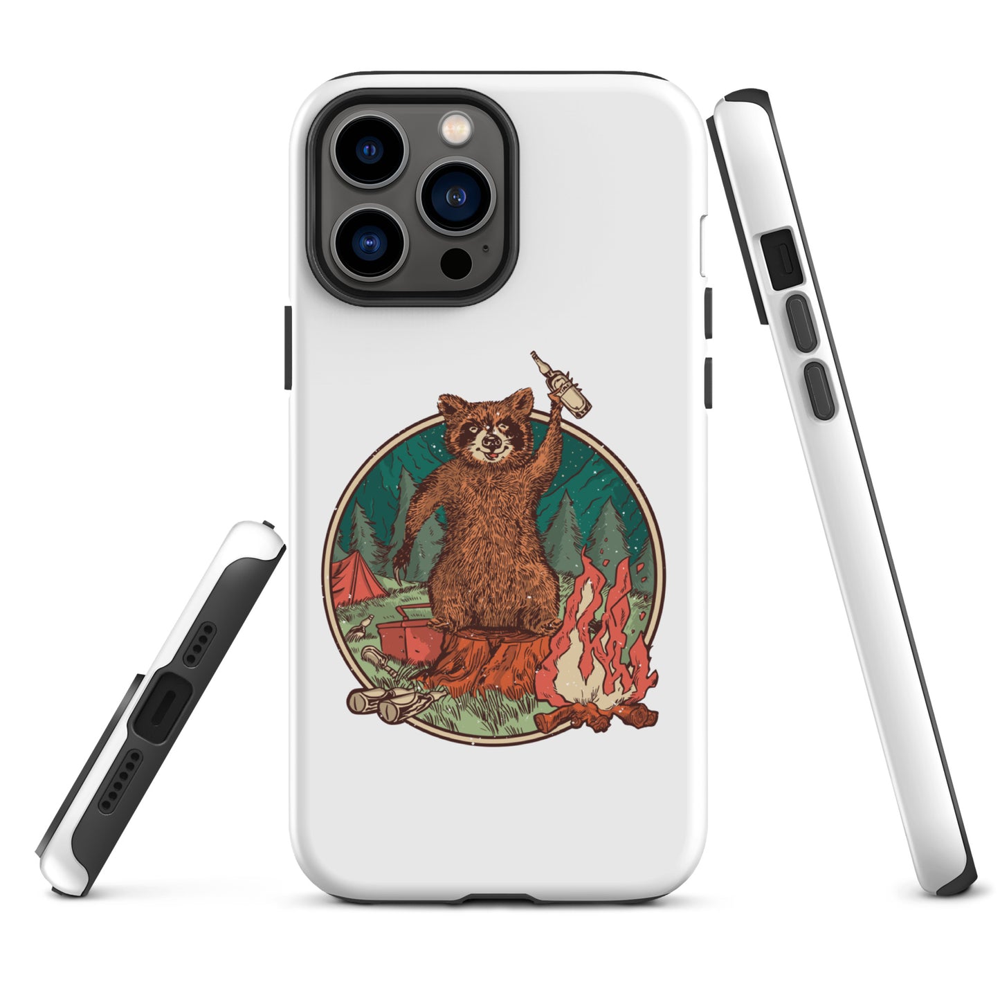 Camping Waschbär - Hardcase iPhone® Handyhülle