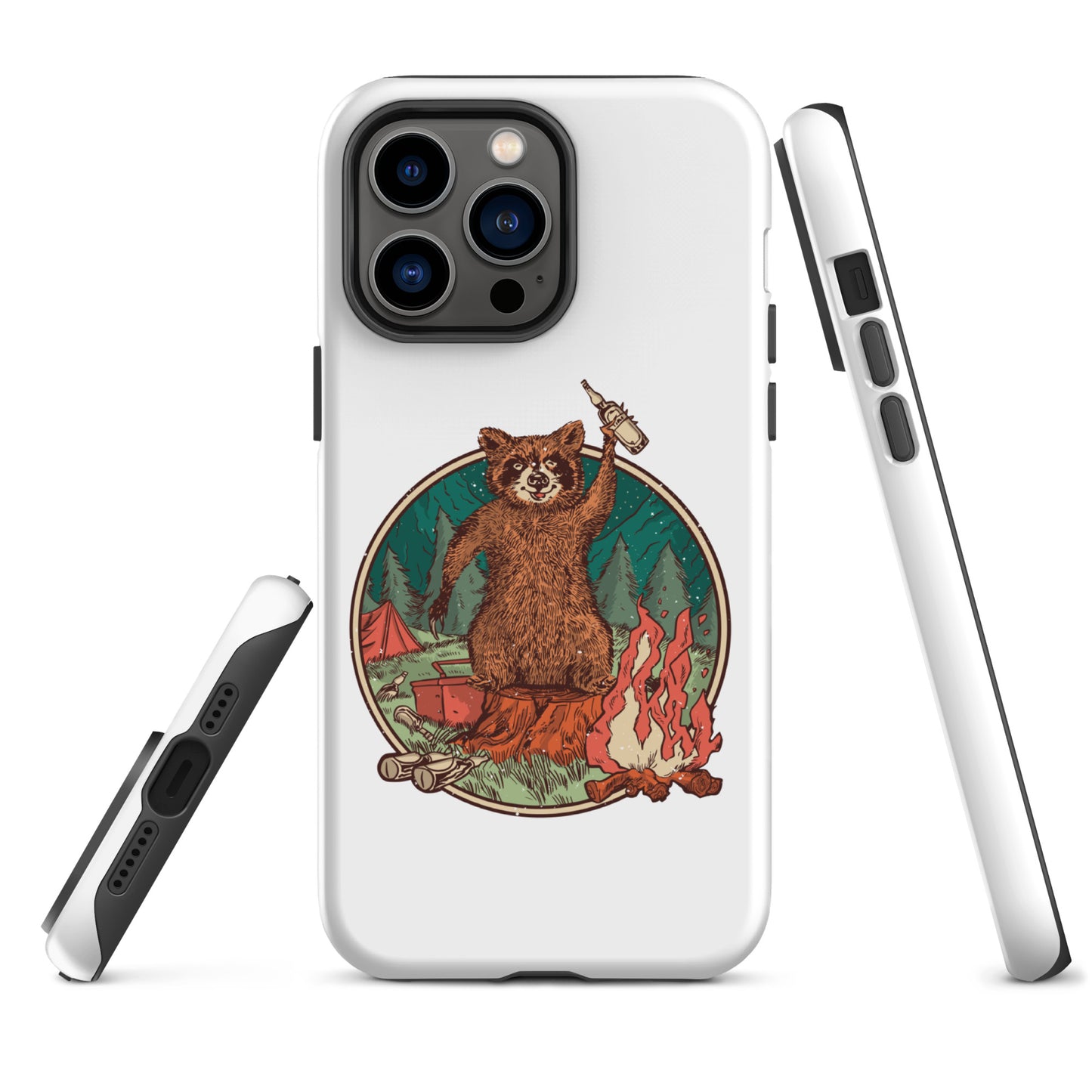 Camping Waschbär - Hardcase iPhone® Handyhülle