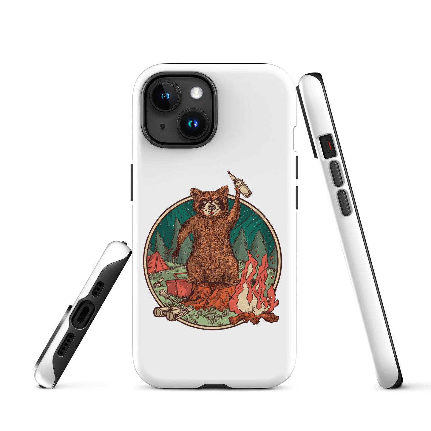 Camping Waschbär - Hardcase iPhone® Handyhülle