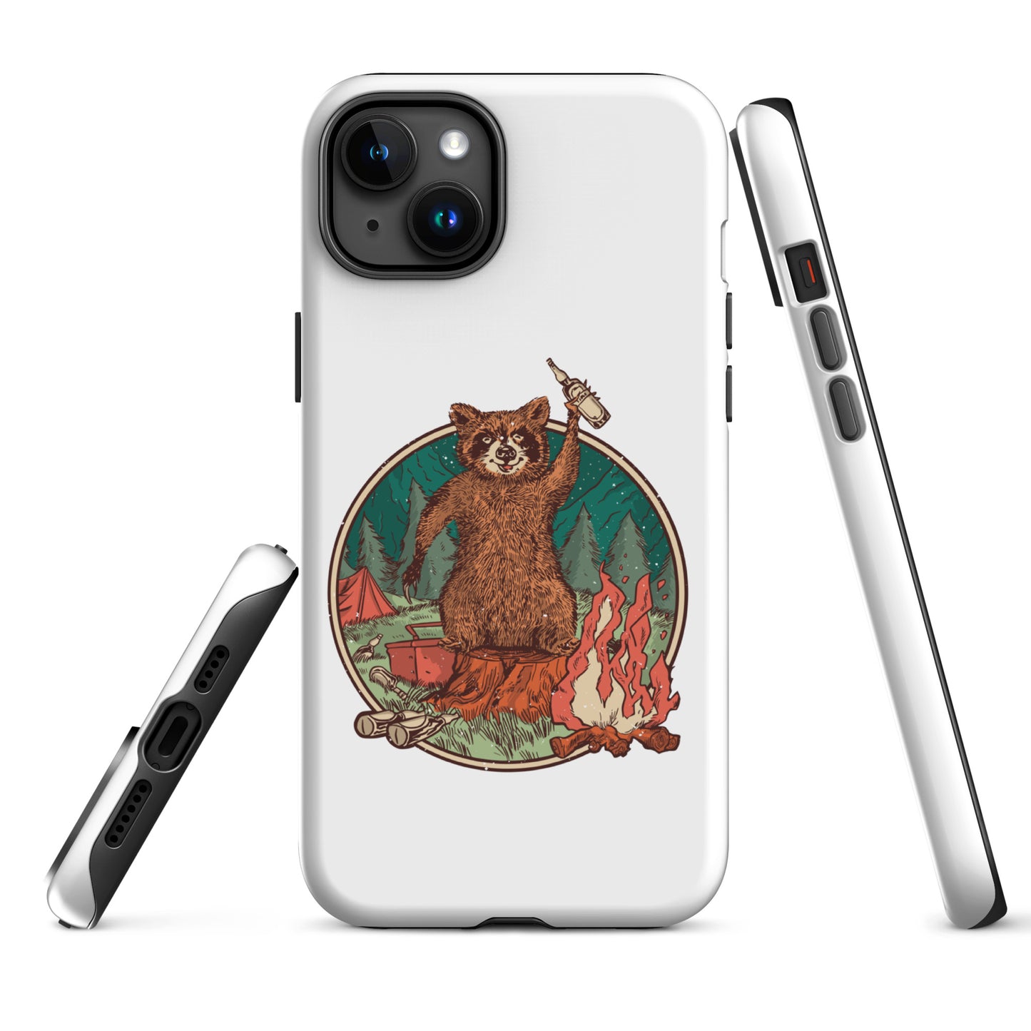 Camping Waschbär - Hardcase iPhone® Handyhülle