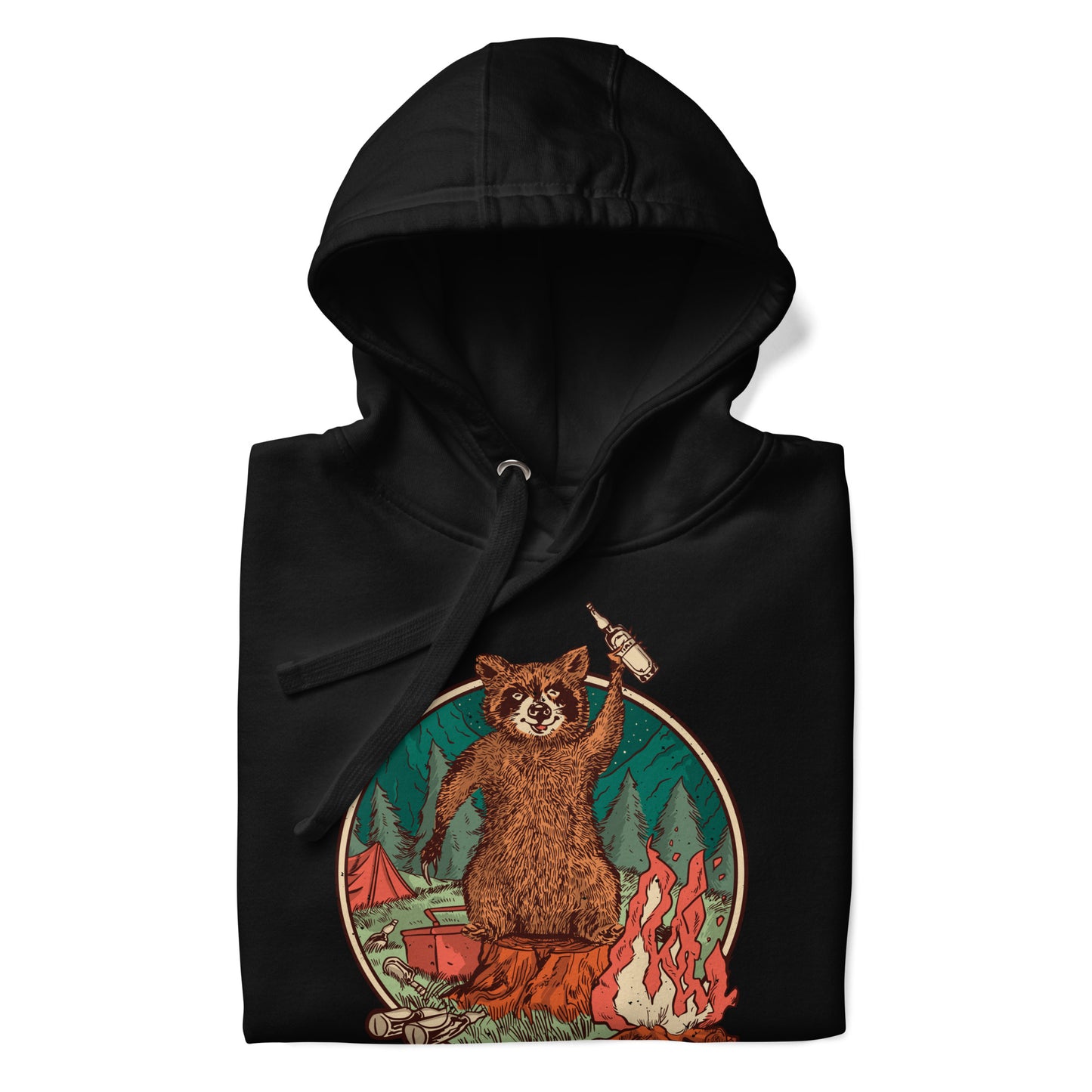 Camping Waschbär - Hoodie