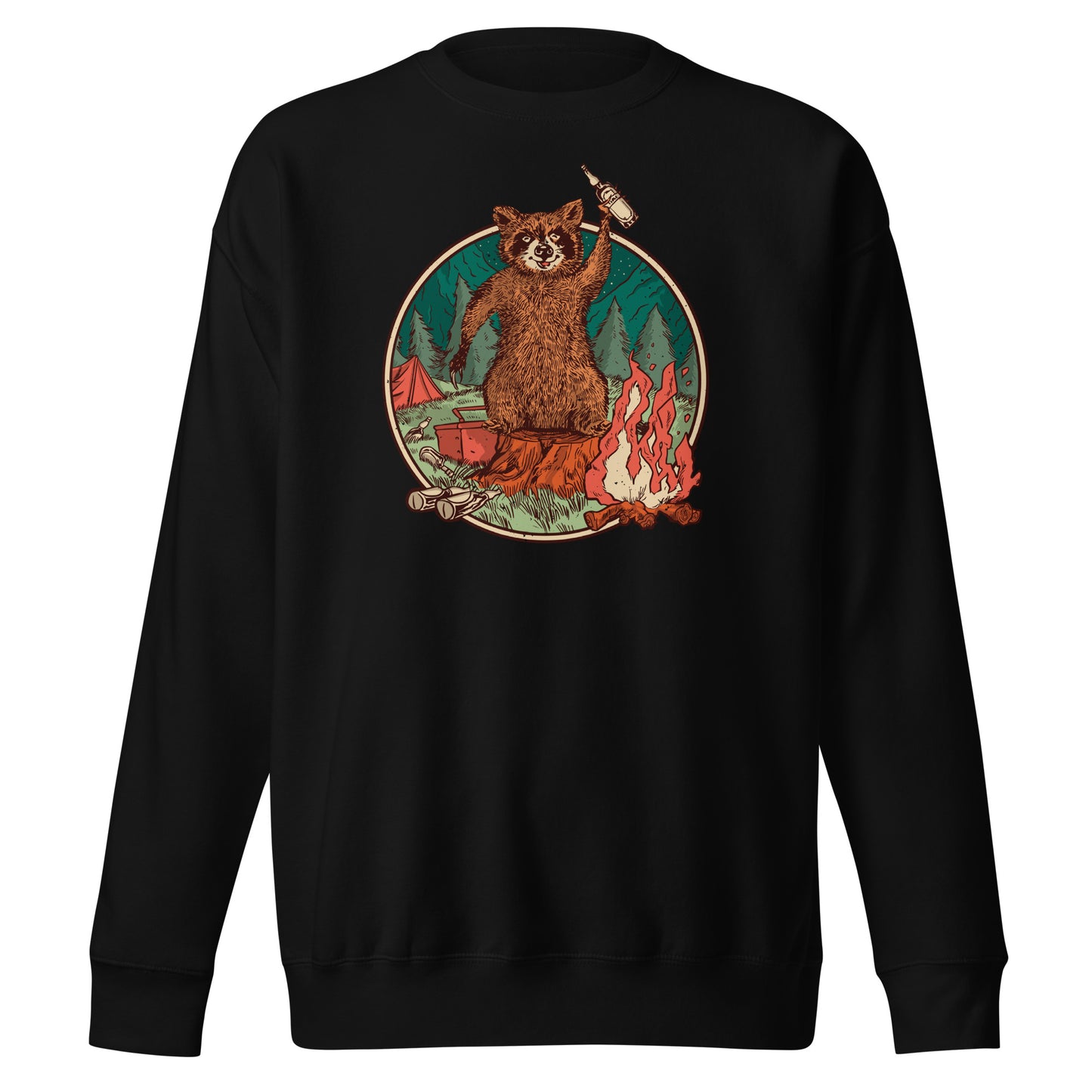 Camping Waschbär - Sweatshirt
