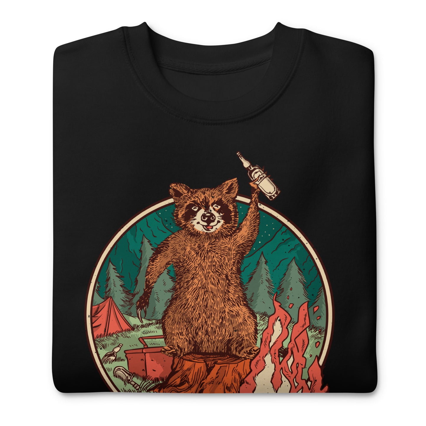Camping Waschbär - Sweatshirt