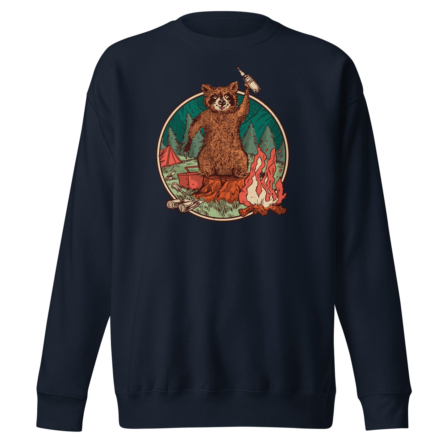 Camping Waschbär - Sweatshirt
