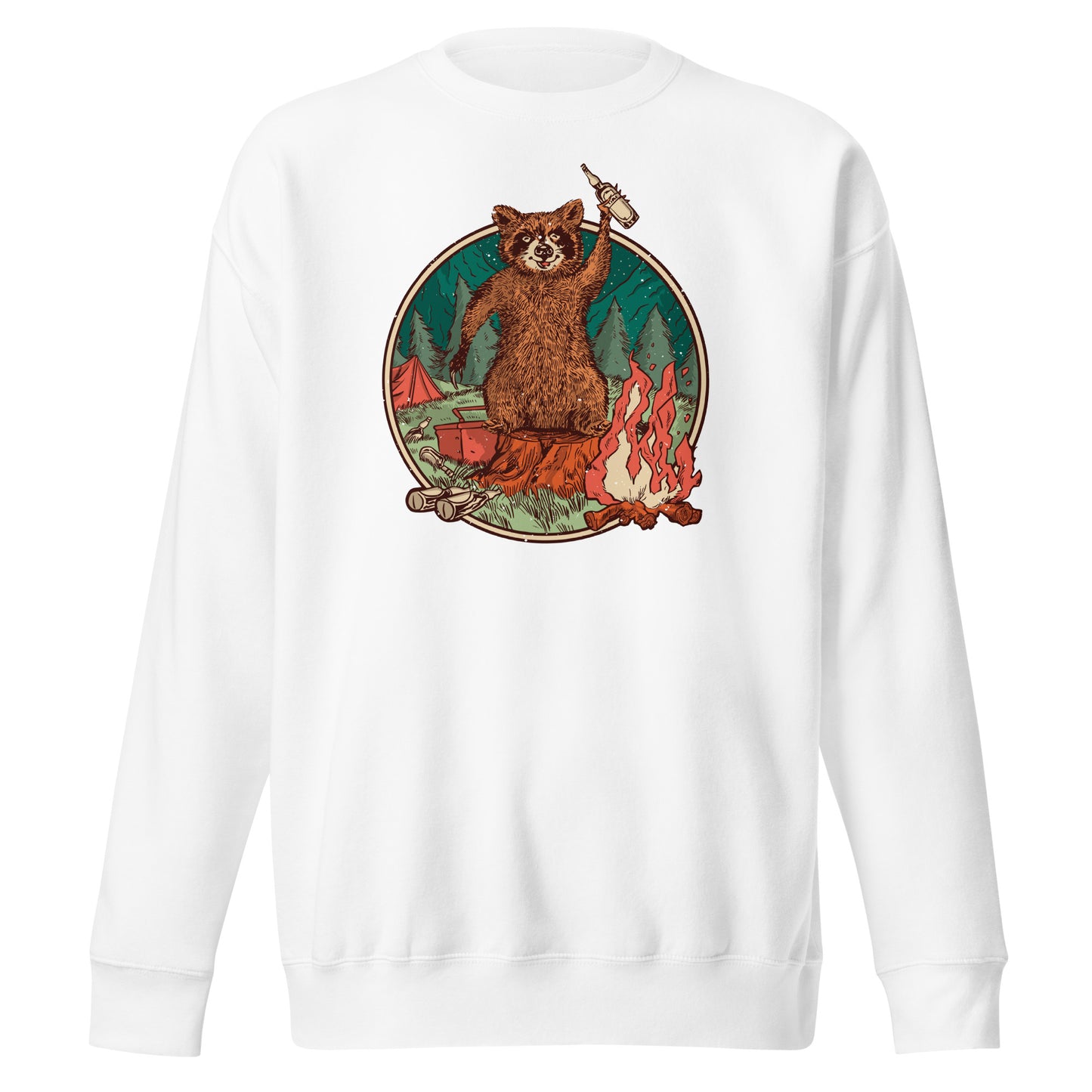 Camping Waschbär - Sweatshirt