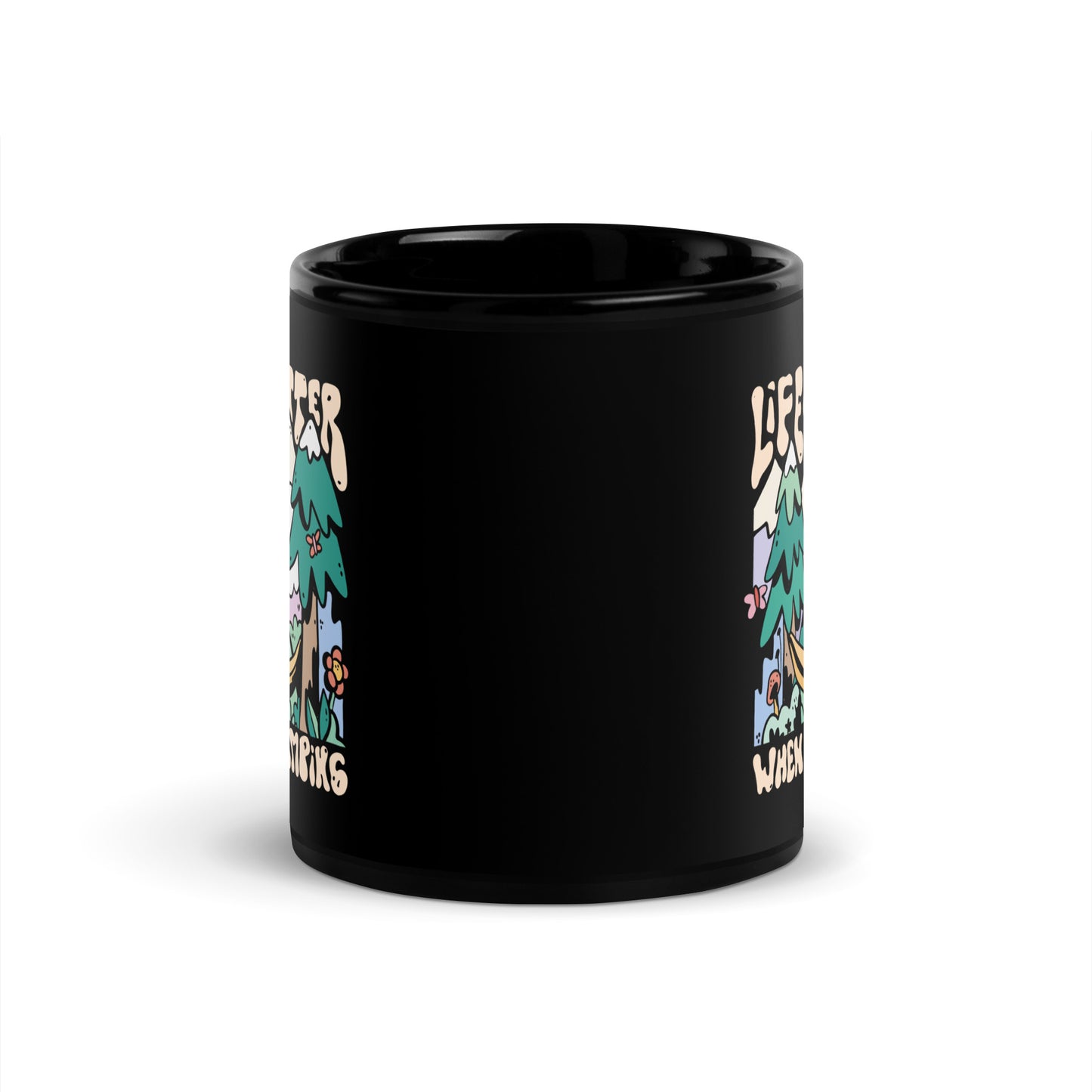 Life is better - Tasse schwarz