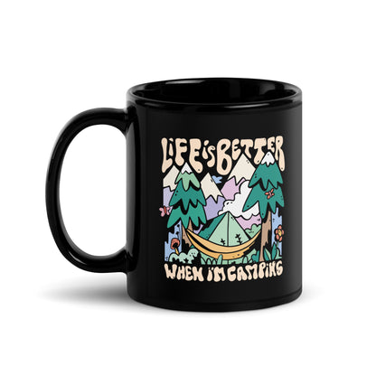 Life is better - Tasse schwarz