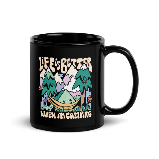 Life is better - Tasse schwarz