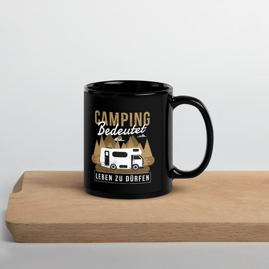 Campingleben - Tasse schwarz