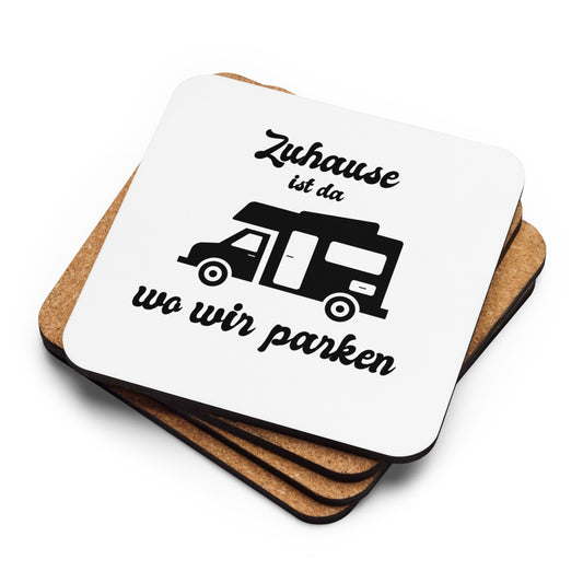 Zuhause ist wo - Korkuntersetzer