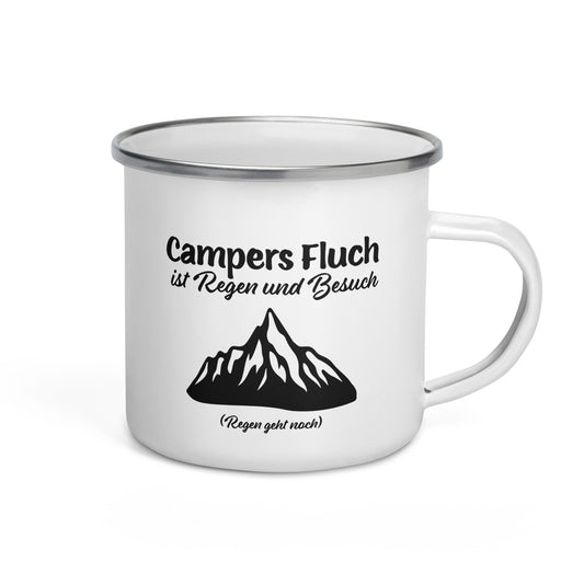 Campers Fluch - Emailletasse
