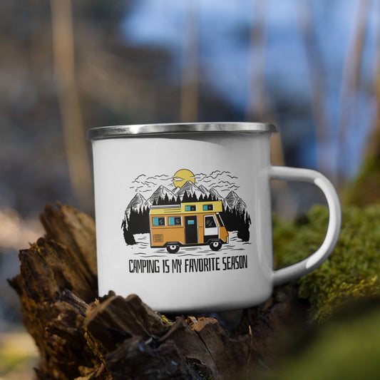 Camping is my favorite Season - Emailletasse