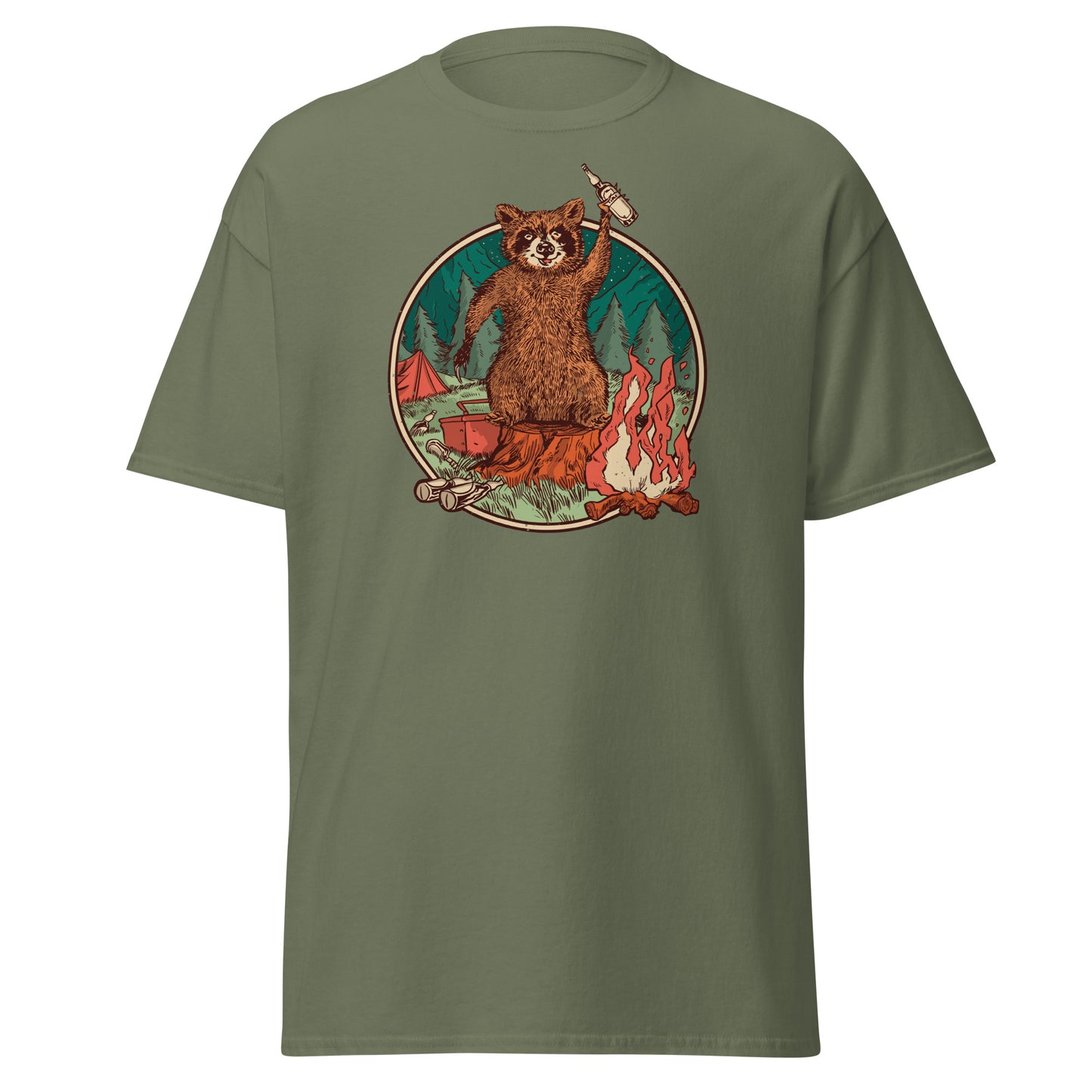 Camping Waschbär - T-Shirt