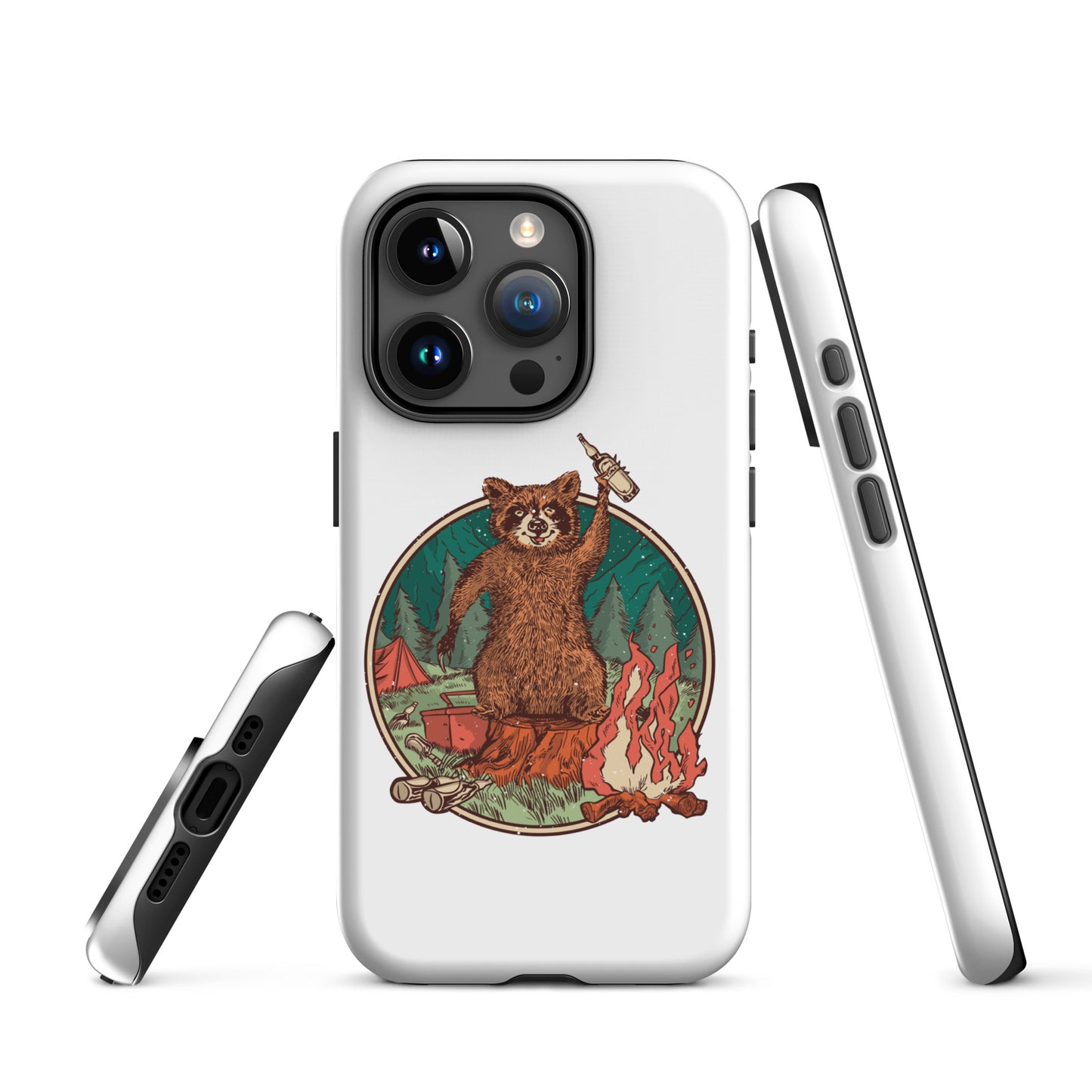 Camping Waschbär - Hardcase iPhone® Handyhülle