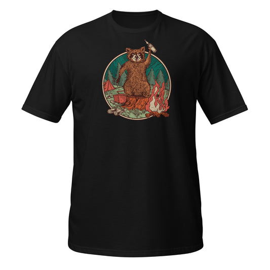 Camping Waschbär - Damenshirt