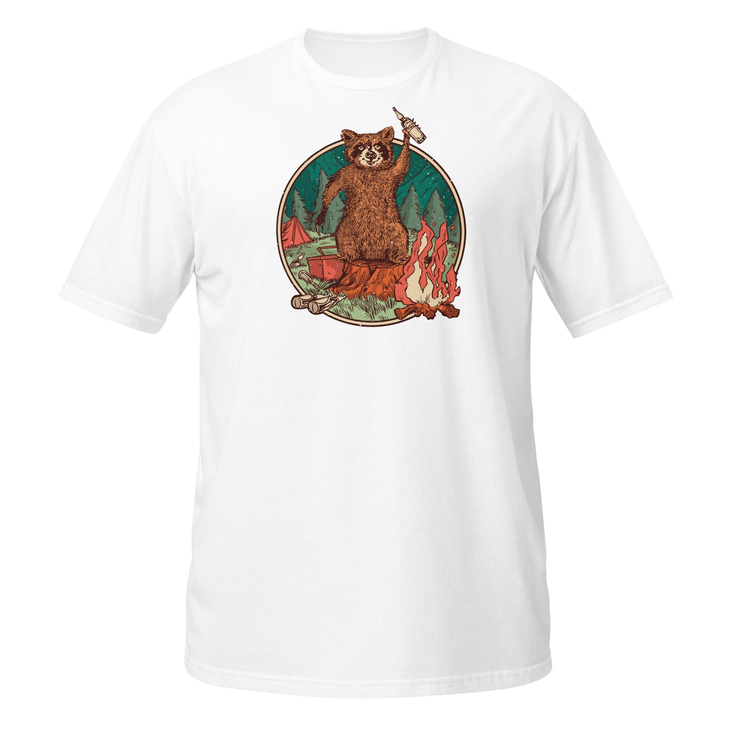 Camping Waschbär - Damenshirt