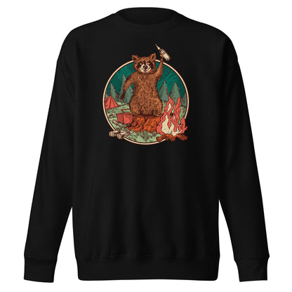 Camping Waschbär - Sweatshirt