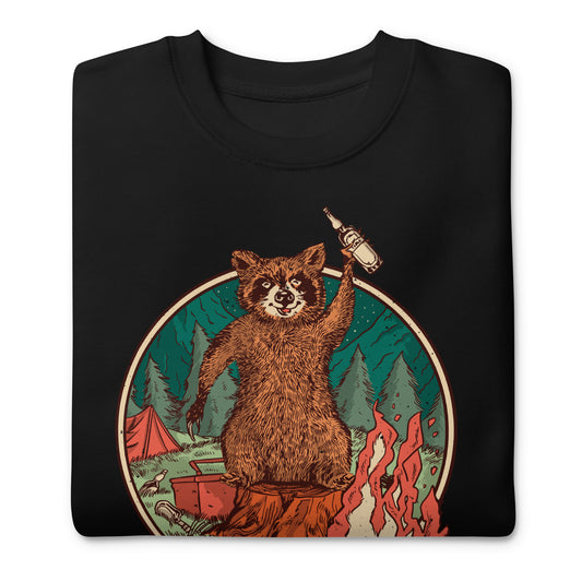 Camping Waschbär - Sweatshirt